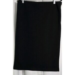 Loft Ann Taylor Knit Midi Skirt Women's L  Elastic Waist A Line Pull On Business